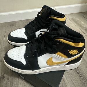 Jordan Air Mid White and Black Sneakers